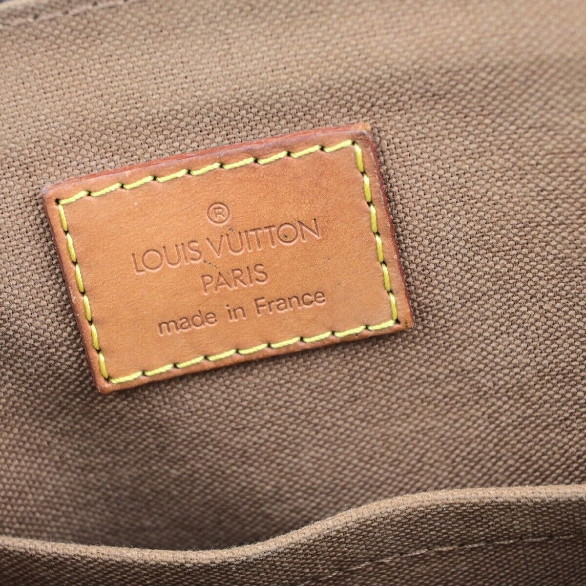 LOUIS VUITTON Popincourt Haut Shoulder Bag Monogram Leather Brown M40007 80EB688