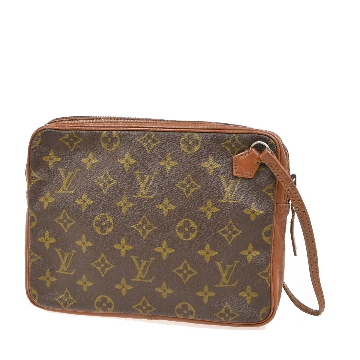 LOUIS VUITTON Logo Pochette Sports Clutch Hand Bag Monogram Leather BN 04KC585