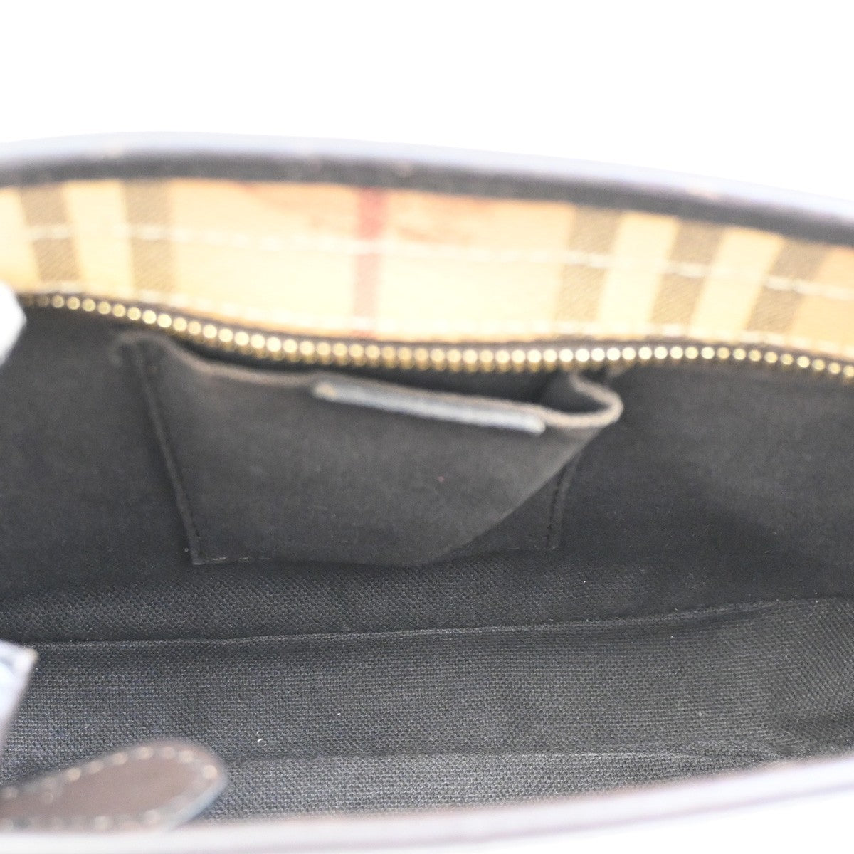 BURBERRY Shadow Horse Nova Check Shoulder Bag PVC Leather Beige BN GHW 80DA151