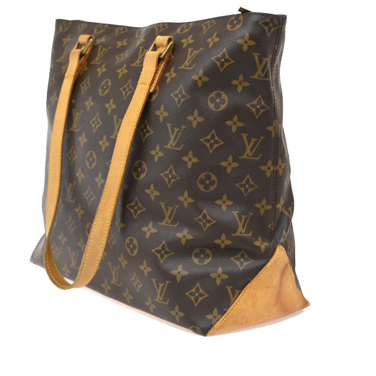LOUIS VUITTON Cabas Mezzo Shoulder Bag Monogram Leather Brown M51151 84DA180