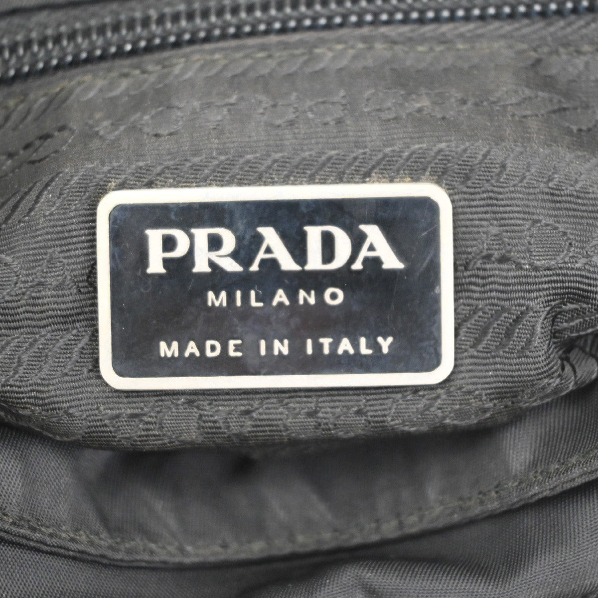 PRADA Logo Tessuto Mini Shouler Bag Nylon Leather Black SHW Italy 69YJ257