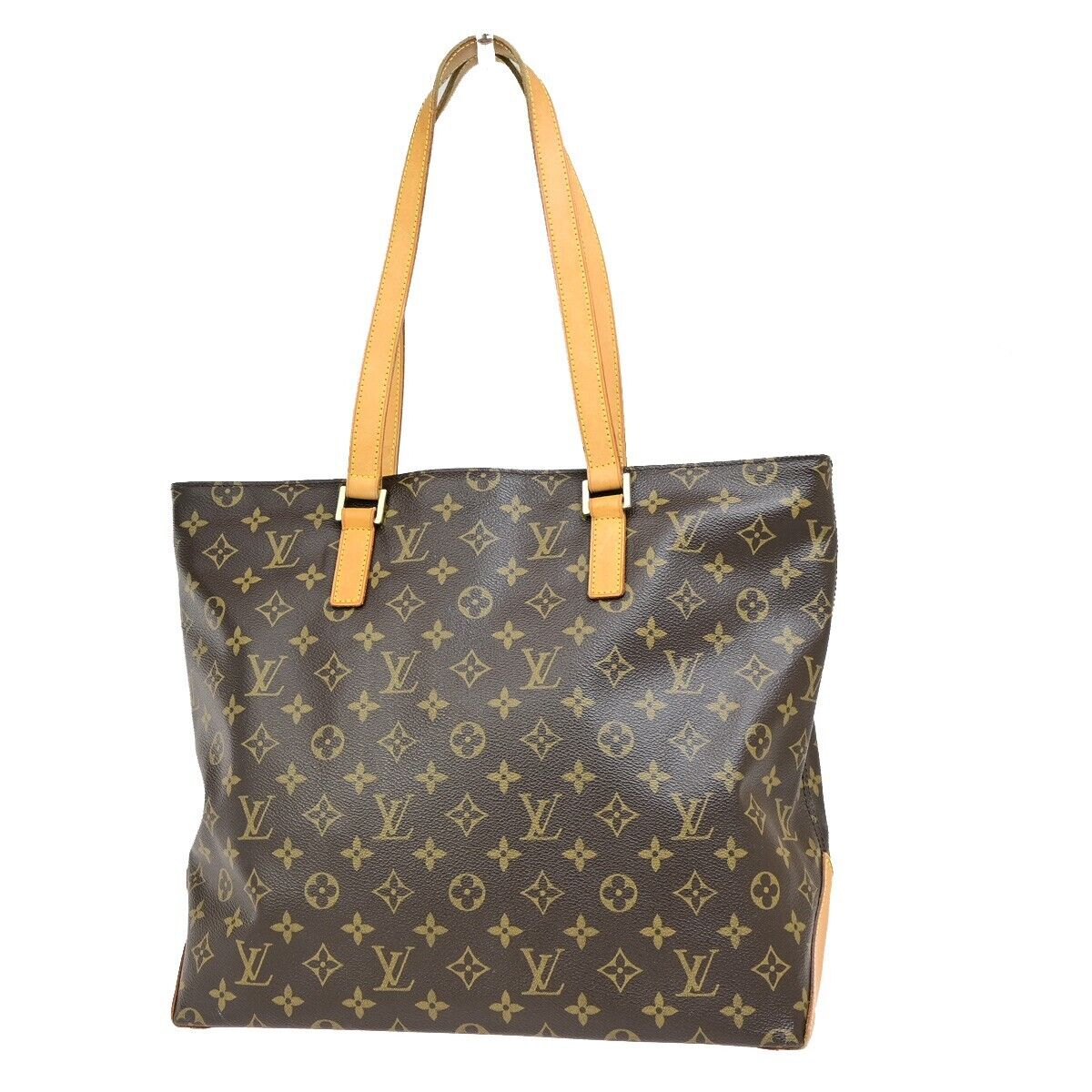 LOUIS VUITTON Cabas Mezzo Shoulder Bag Monogram Leather Brown M51151 73ED147