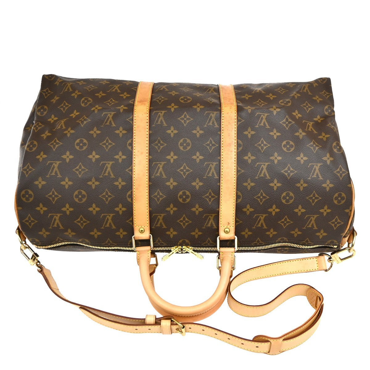LOUIS VUITTON Keepall 50 Travel Hand Bag Monogram Leather Brown M41426 54PA013