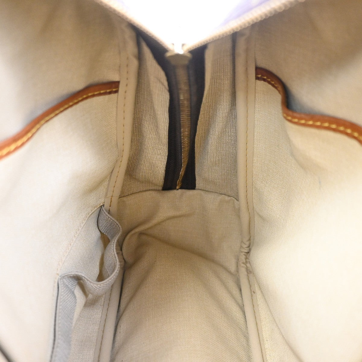 LOUIS VUITTON LV Logo Deauville Hand Bag Monogram Leather Brown M47270 65ZA315