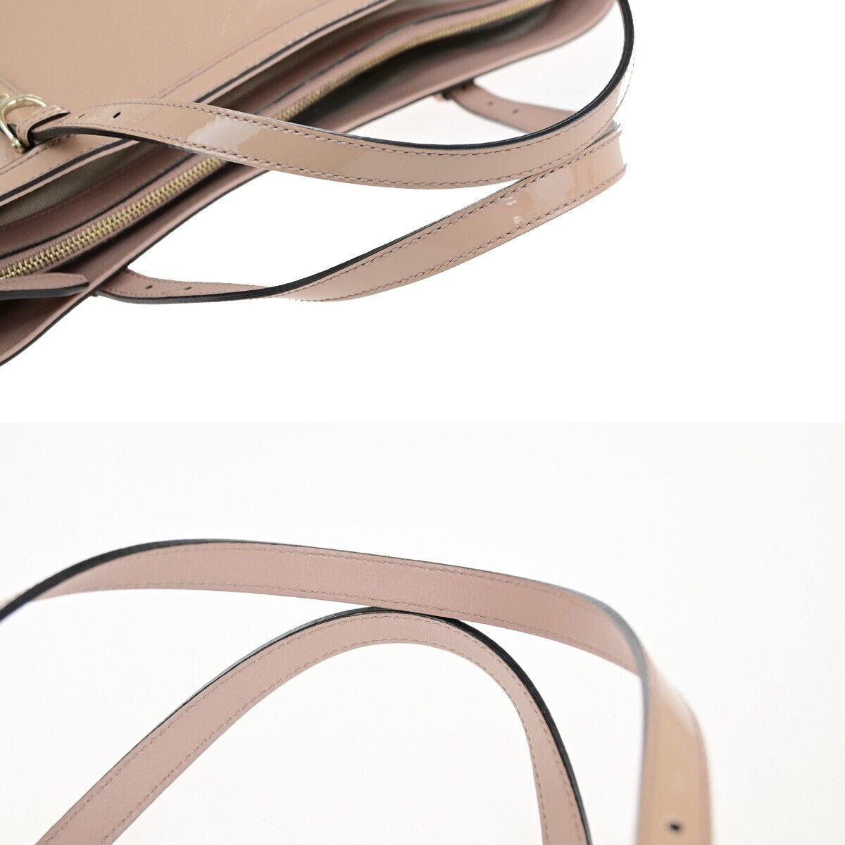 GUCCI Micro GG Nice Shoulder Hand Bag Patent Leather Pink Italy 35EC296
