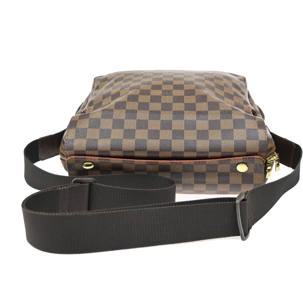 LOUIS VUITTON Naviglio Shoulder Bag Damier Ebene Leather Brown N45255 76ZA305