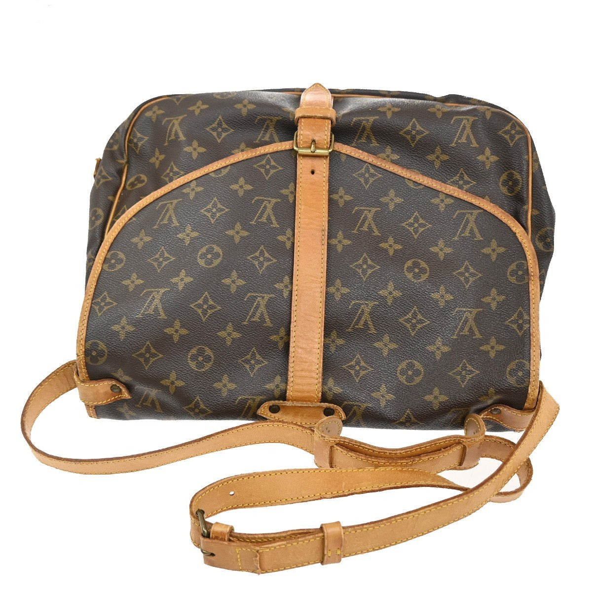 LOUIS VUITTON Saumur 35 Shoulder Bag Monogram Leather BN France M42254 86KB913