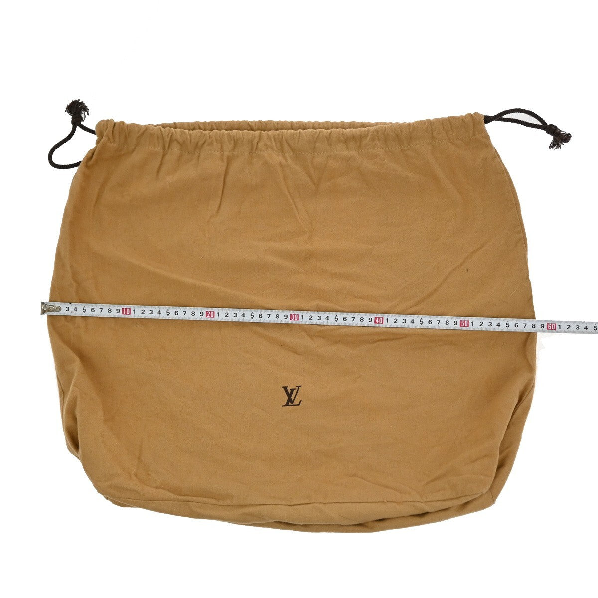 LOUIS VUITTON Logo 10 Set Dust Bag Drawstring Canvas Cotton Beige Brown 09FB552