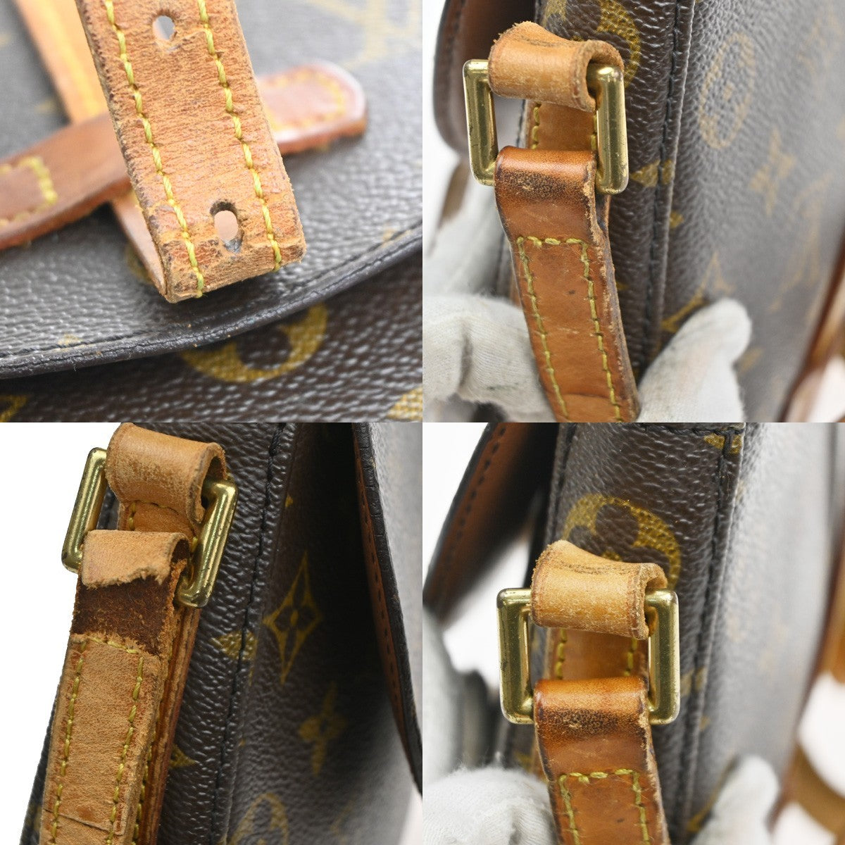 LOUIS VUITTON Chantilly PM Shoulder Bag Monogram Leather Brown M51234 67MA538