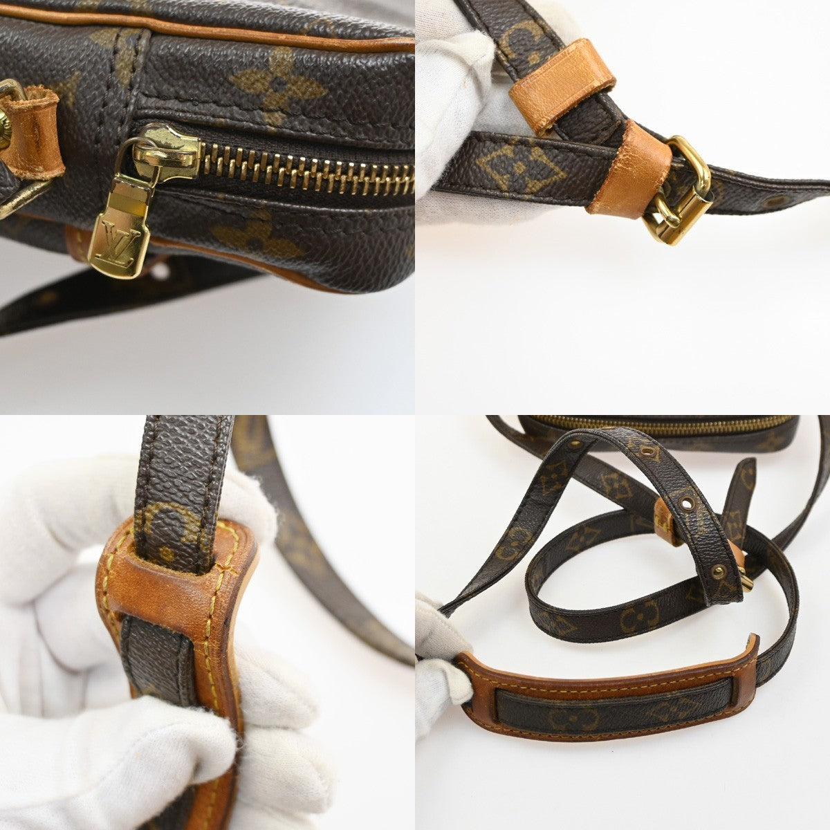 LOUIS VUITTON Danube Shoulder Bag Monogram Leather Brown France M45266 31SA063