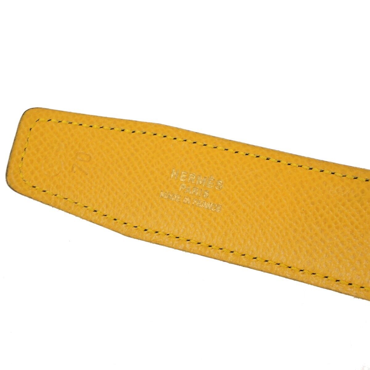 HERMES H Logo Constance Reversible Buckle Belt #70 Leather Navy Blue YW 01HB974