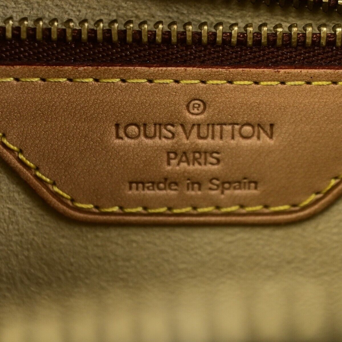 LOUIS VUITTON Logo Looping GM Shoulder Bag Monogram Leather Brown M51145 14EE098