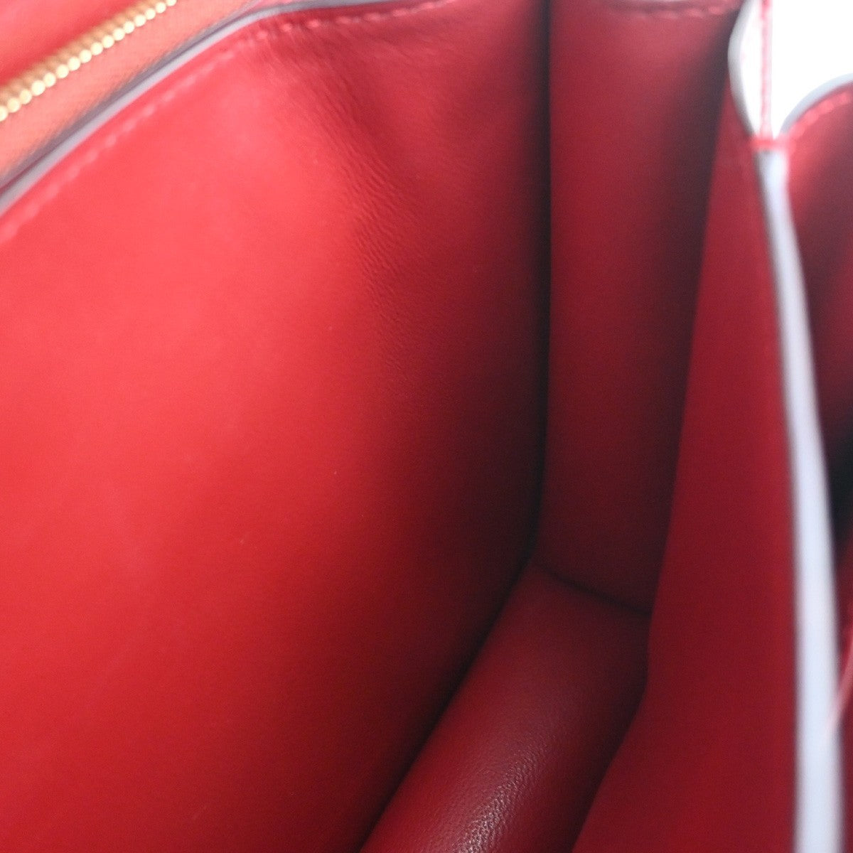 CELINE Logo Classic Box Flap Shoulder Bag Leather Red GHW Italy 92MA438