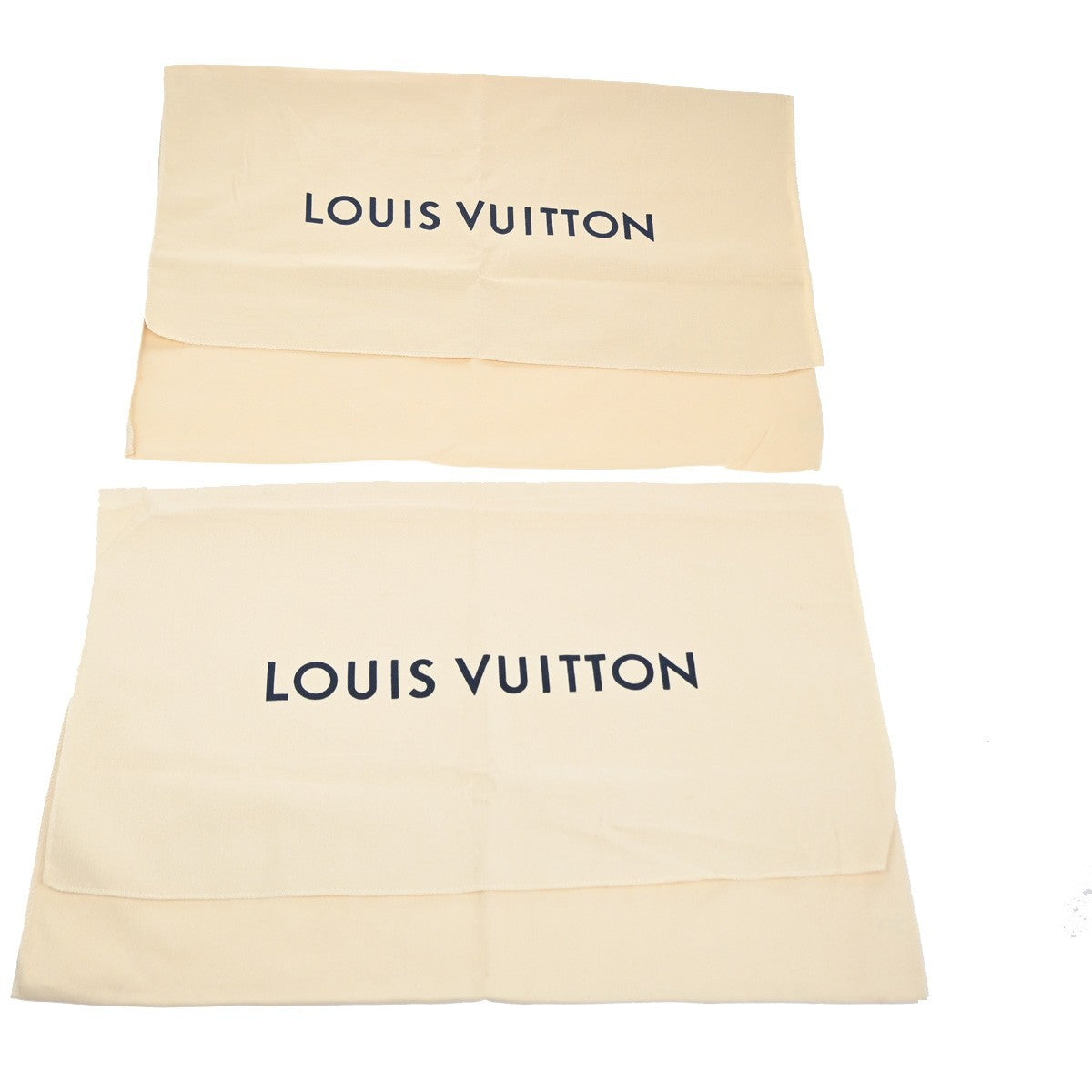 LOUIS VUITTON Logo 10 Set Dust Bag Drawstring Canvas Cotton Beige Brown 09MA430