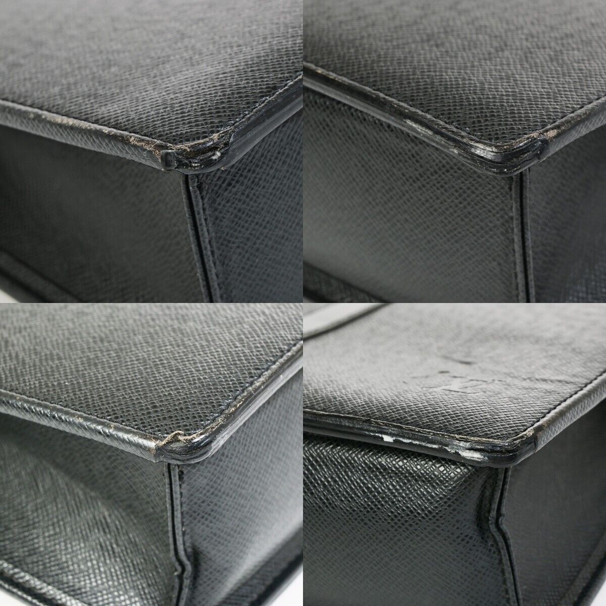 LOUIS VUITTON Porte Documents Lozan Briefcase Hand Bag Taiga BK M30052 61EC575