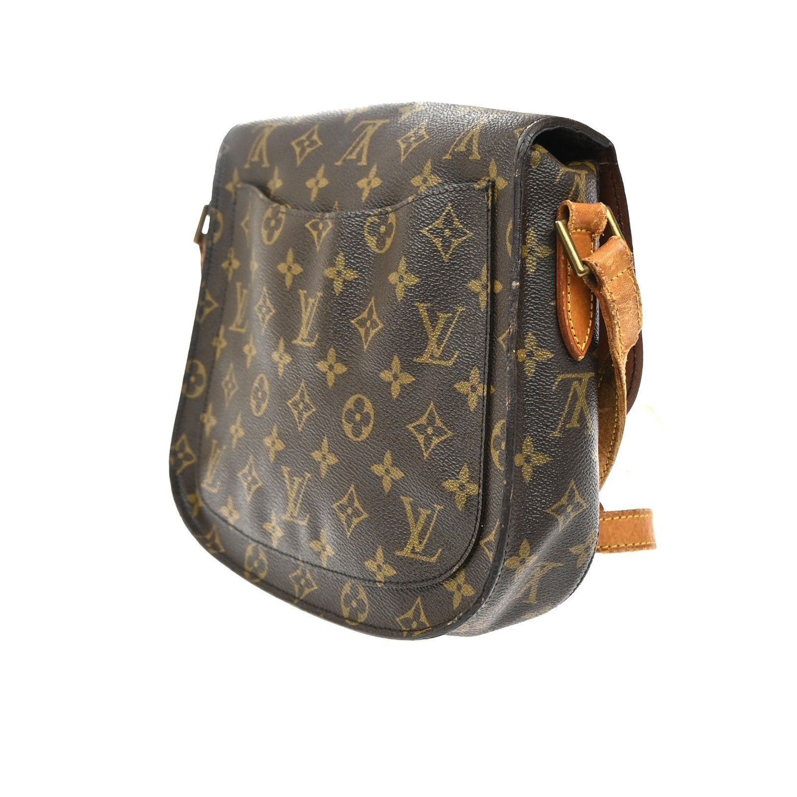 LOUIS VUITTON Saint Cloud GM Shoulder Bag Monogram Leather Brown M51242 80MA658