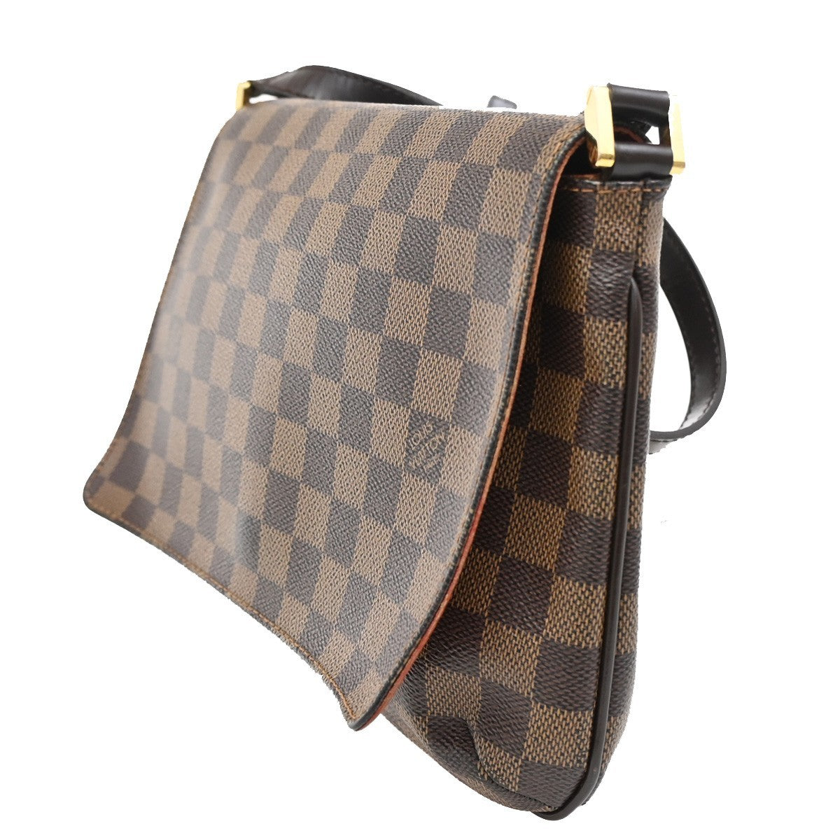 LOUIS VUITTON Musette Tango Long Shoulder Bag Damier Ebene Brown N51301 77FC159