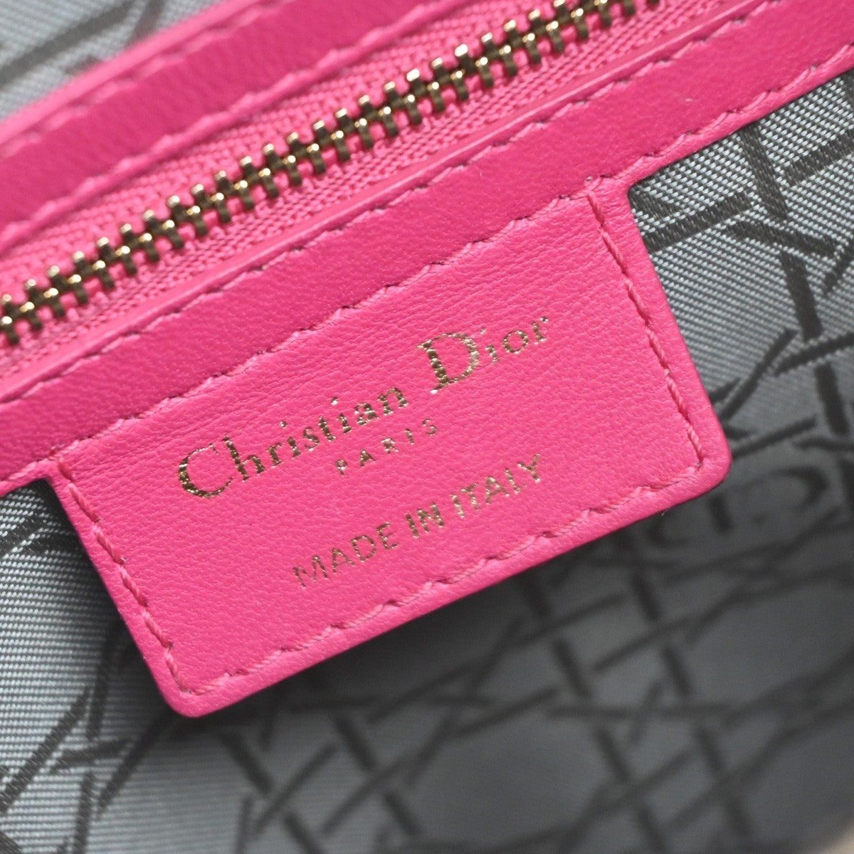 CHRISTIAN DIOR Lady Cannage 2Way Shoulder Hand Bag Leather Pink GHW 618RP028