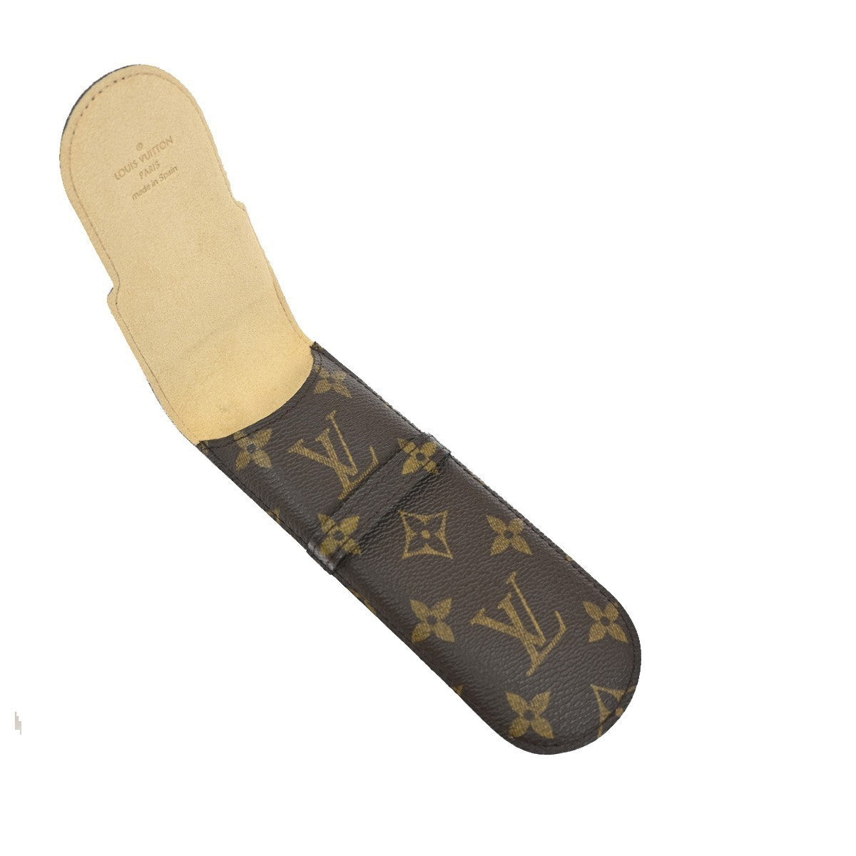 LOUIS VUITTON Etui Stylo Pen Case Monogram Leather Brown Spain M62990 67KP254