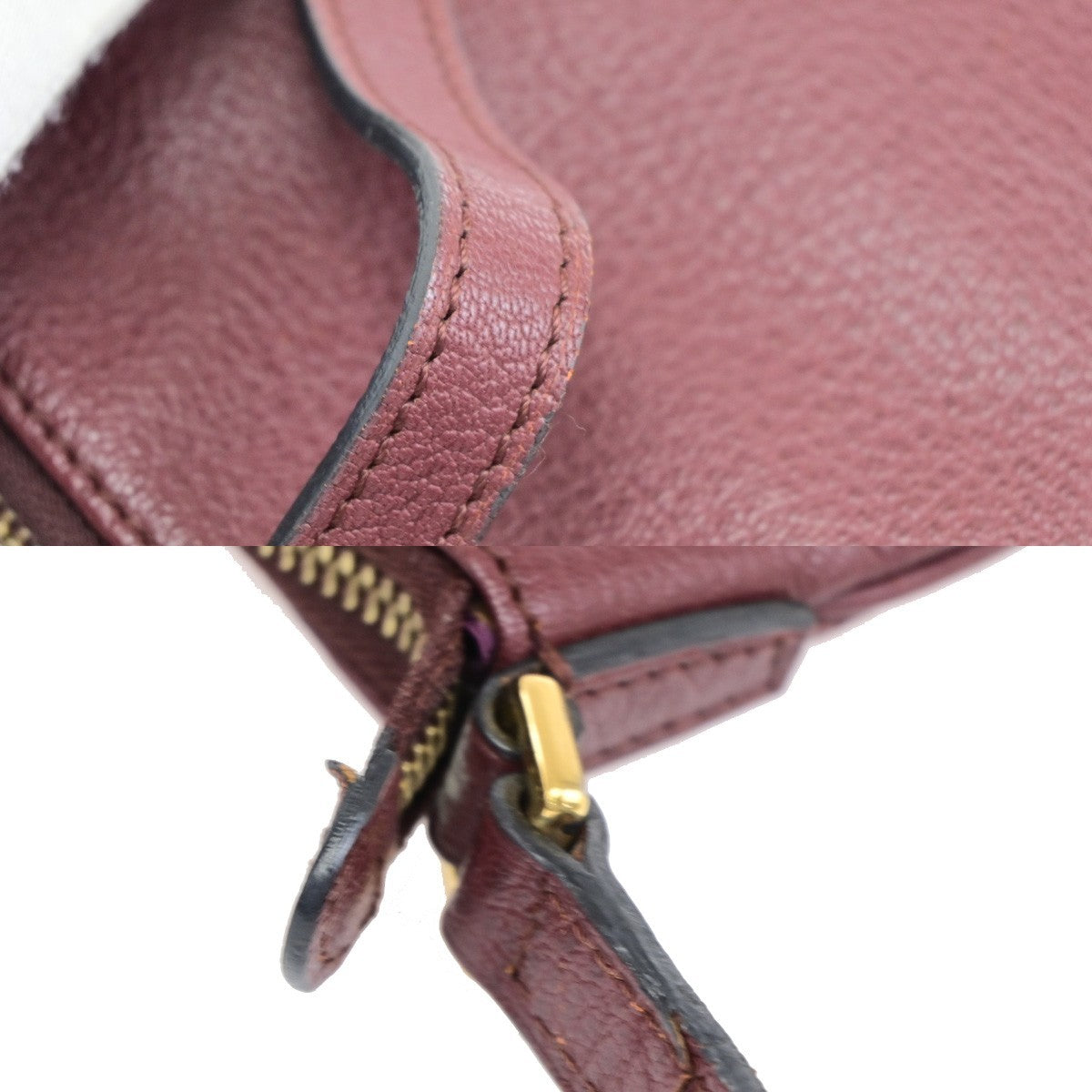 LOEWE Logo Anagram Crossbody Shoulder Bag Leather Red SHW Spain 87CB049