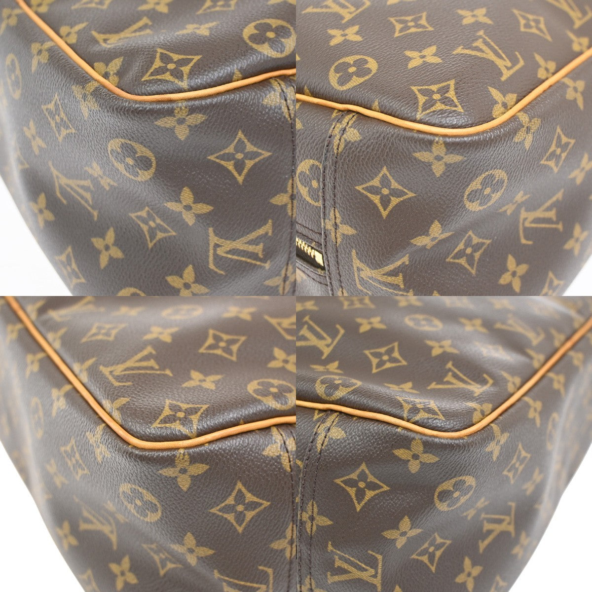 LOUIS VUITTON LV Logo Deauville Hand Bag Monogram Leather Brown M47270 16CA812