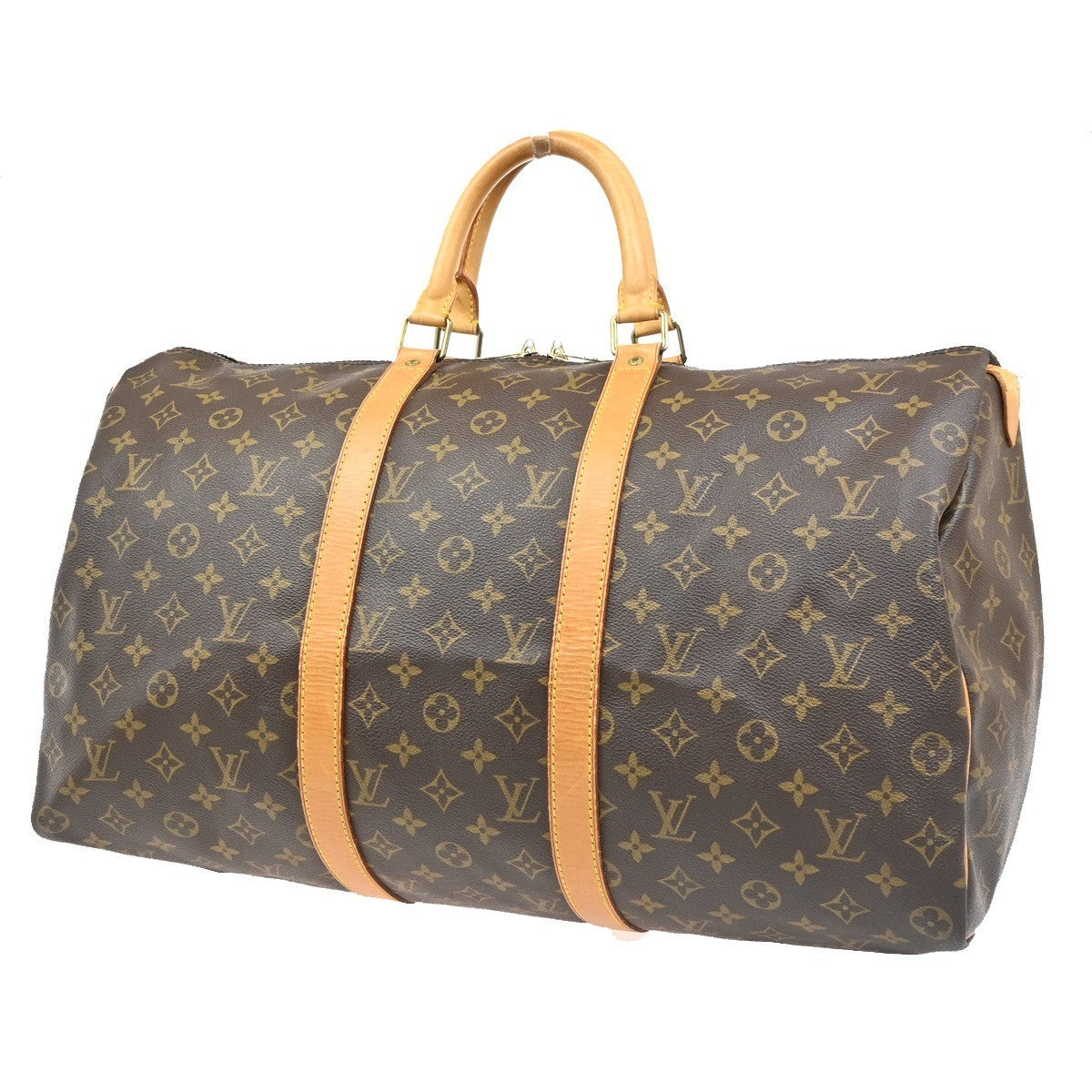 LOUIS VUITTON Keepall 50 Travel Hand Bag Monogram Leather Brown M41426 92PA113
