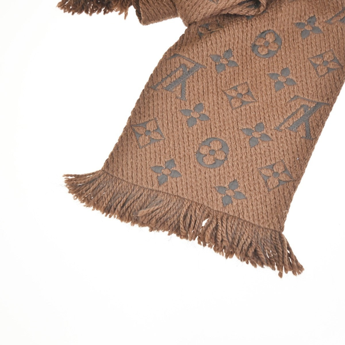 LOUIS VUITTON Echarpe Logomania Scarf muffler wool Brown M72241 35TA583