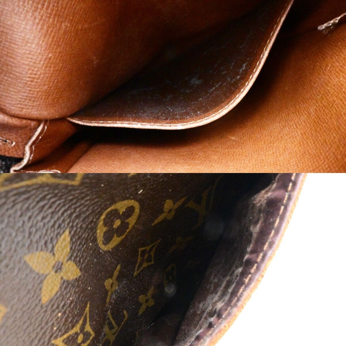 LOUIS VUITTON Danube Shoulder Bag Monogram Leather Brown France M45266 61ED986