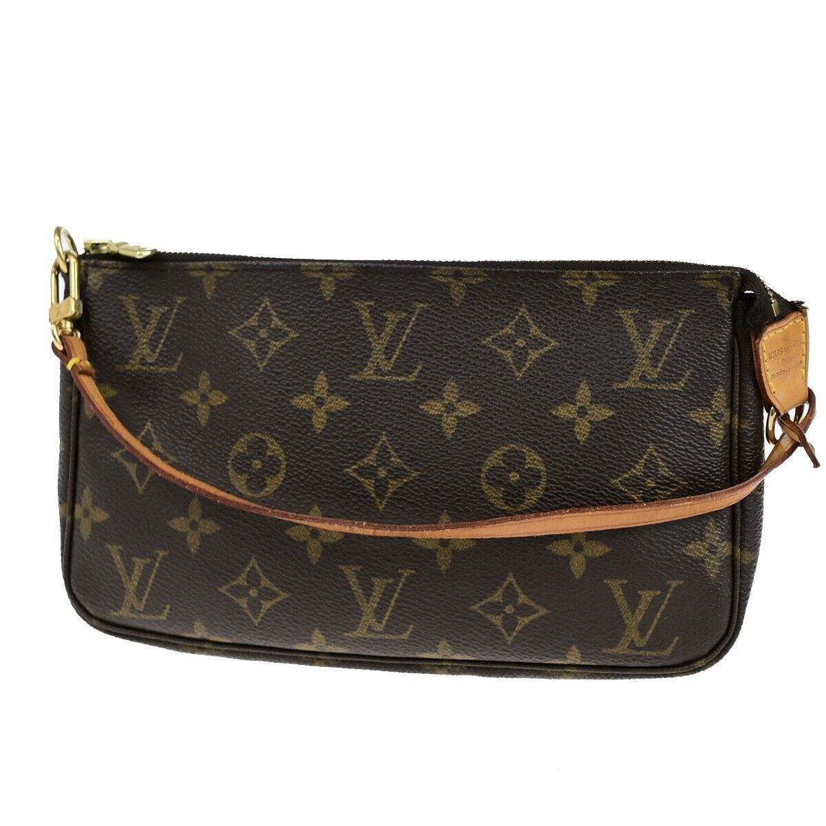 LOUIS VUITTON Pochette Accessoires Hand Bag Monogram Leather BN M51980 80ED260