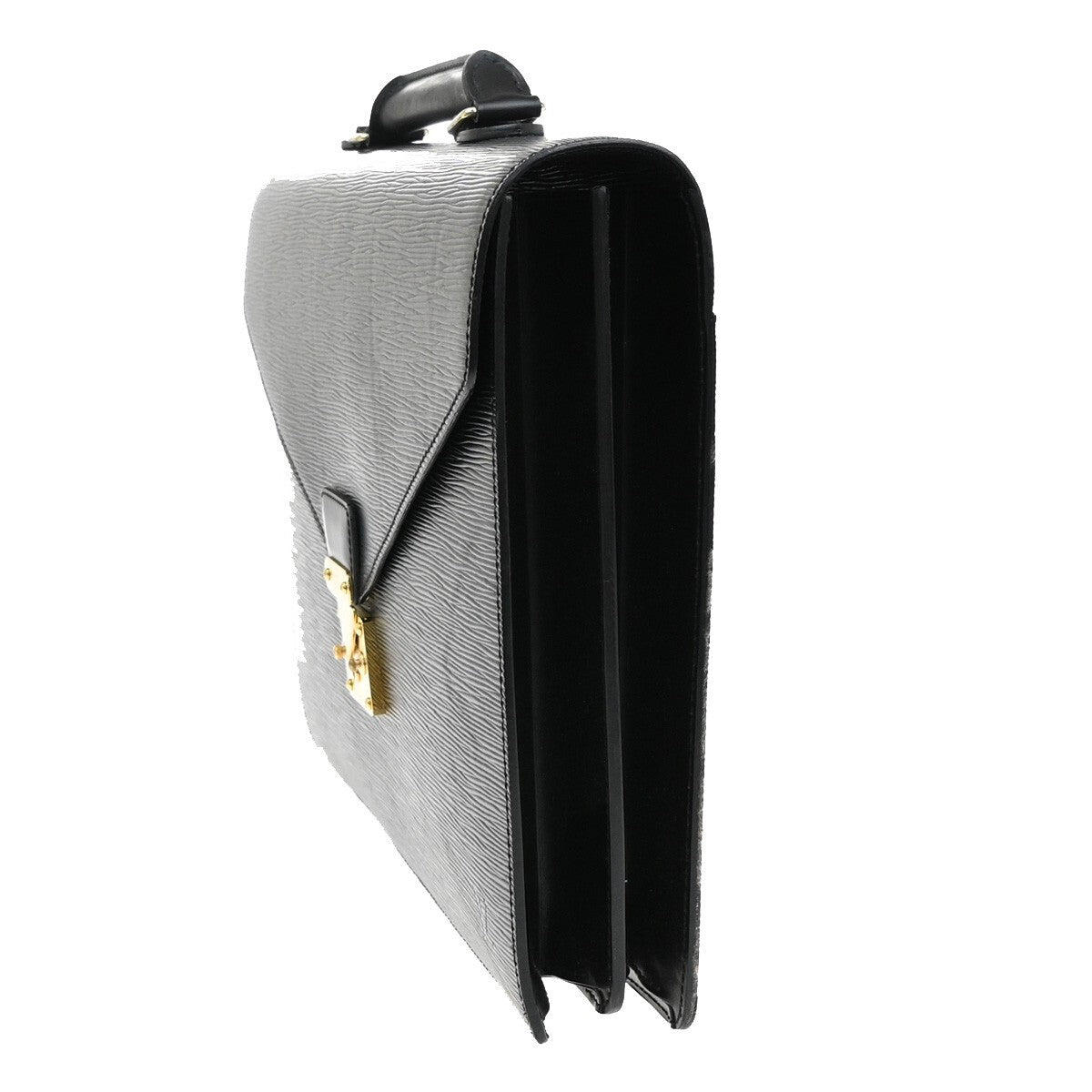 LOUIS VUITTON Serviette Ambassador Briefcase Bag Epi Black GHW M54412 30EE720