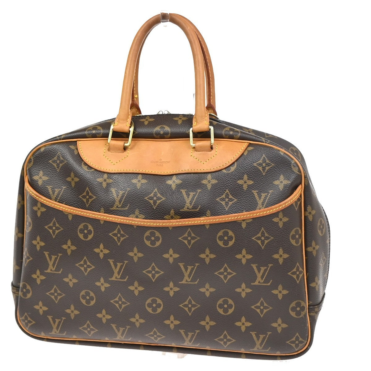 LOUIS VUITTON LV Logo Deauville Hand Bag Monogram Leather Brown M47270 73KC895