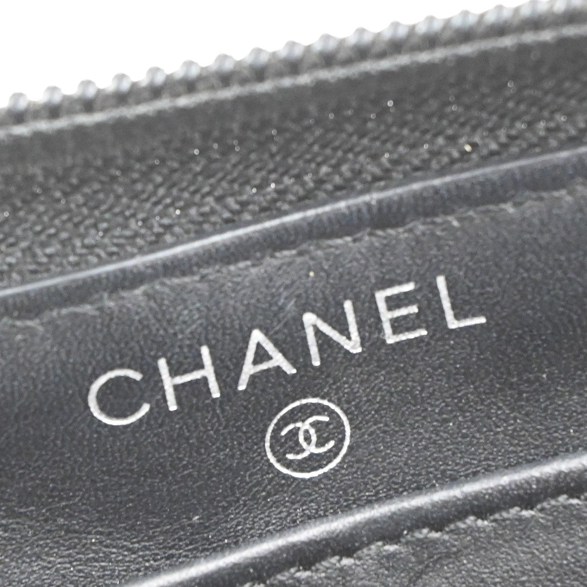 CHANEL CC Zip Around Long Wallet Grained Calfskin Leather Black Spain 87RQ036