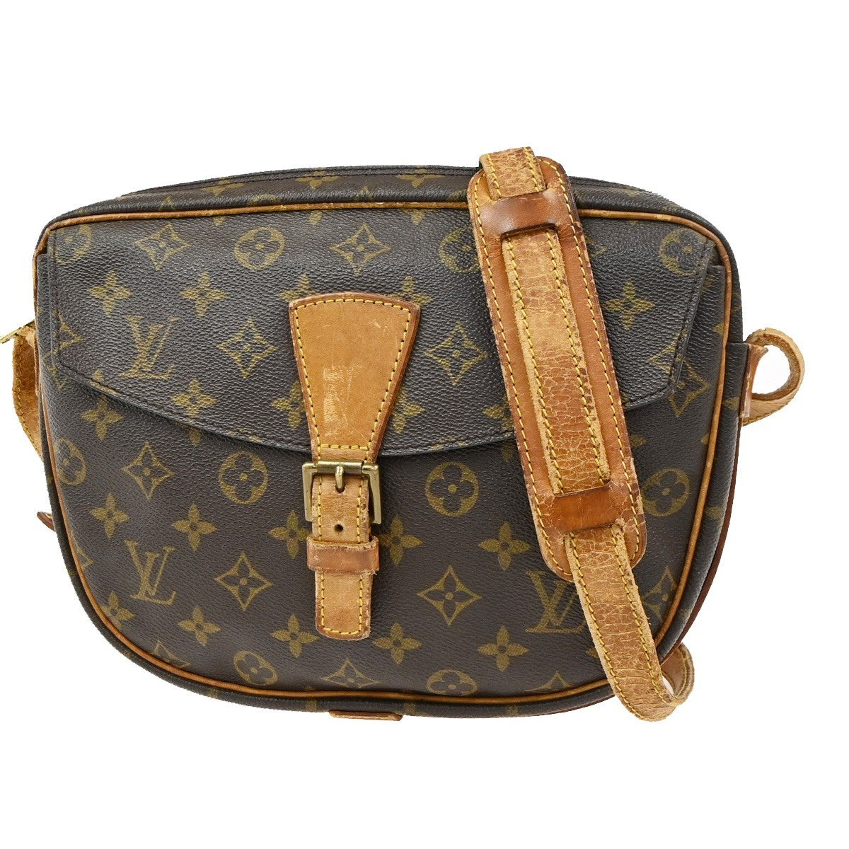 LOUIS VUITTON Jeune Fille GM Shoulder Bag Monogram Leather Brown M51225 61YJ067