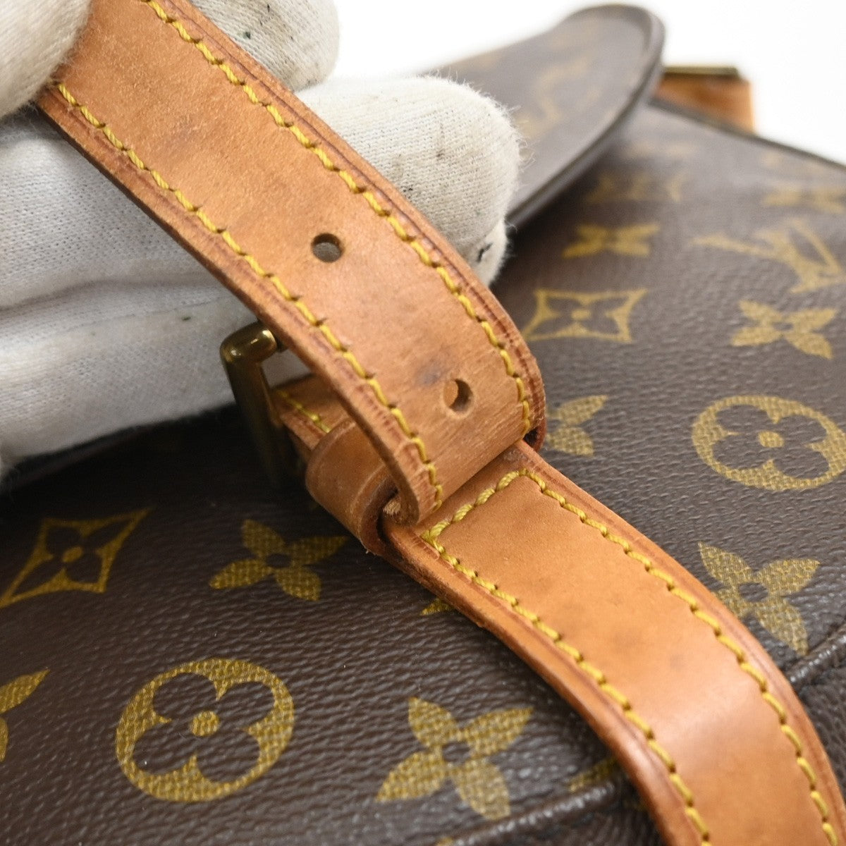 LOUIS VUITTON Chantilly GM Shoulder Bag Monogram Leather Brown M51232 81SA046