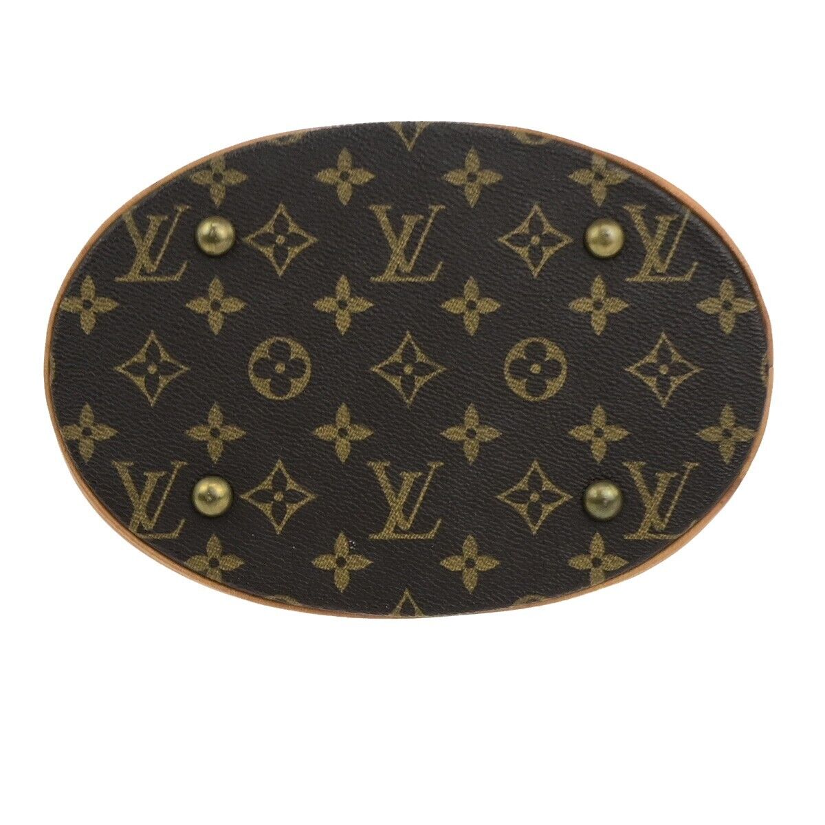 LOUIS VUITTON BUCKET PM Shoulder Tote Bag Monogram Leather Brown M42238 33ED400