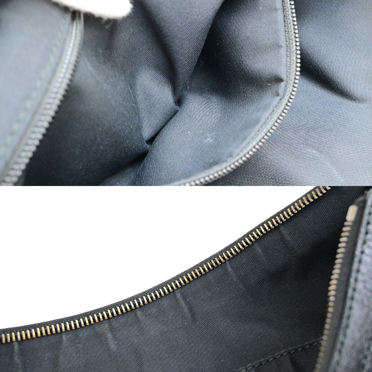 GUCCI Logo GG Pattern Sherry Shoulder Bag Canvas Leather Black Italy 76ED913