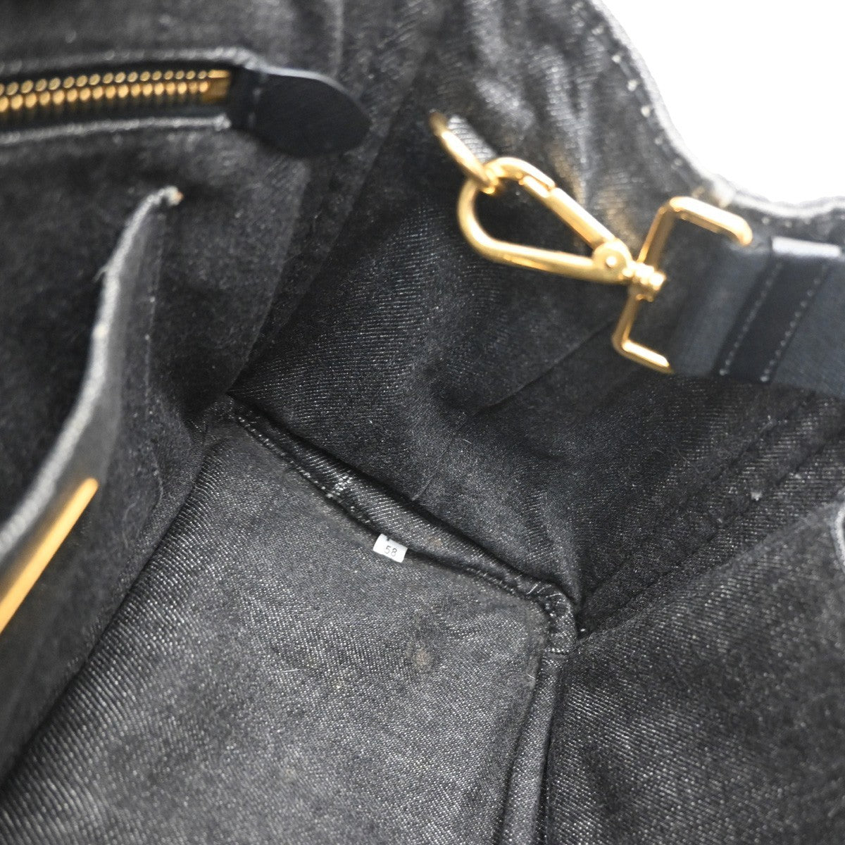 PRADA Logo Canapa 2way Shoulder Hand Bag Canvas Leather Black GHW Italy 82MA679