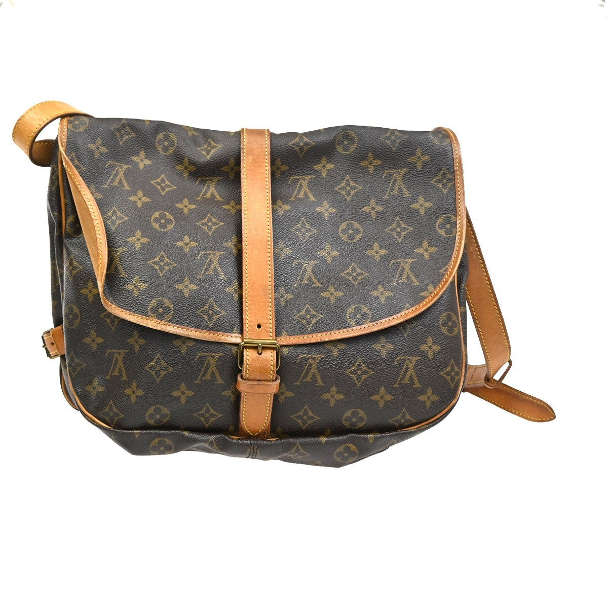 LOUIS VUITTON Saumur 35 Shoulder Bag Monogram Leather BN France M42254 70KC533
