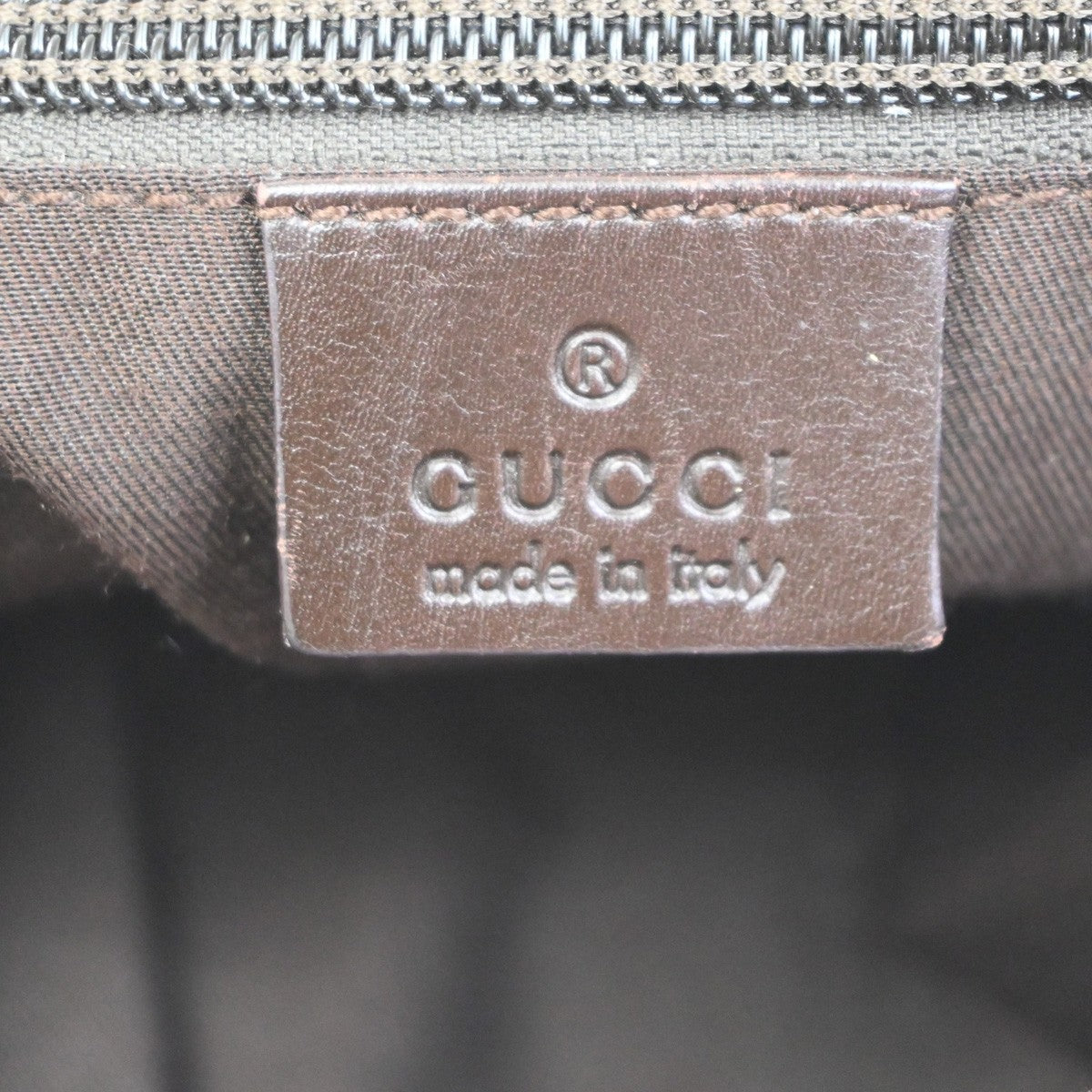 GUCCI Logo GG Crossbody Shoulder Bag Leather Canvas Brown SHW Italy 65TA715
