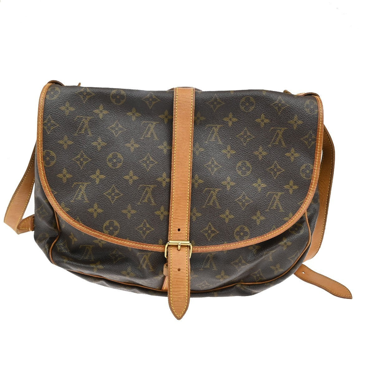 LOUIS VUITTON Saumur 35 Shoulder Bag Monogram Leather BN France M42254 72TA311