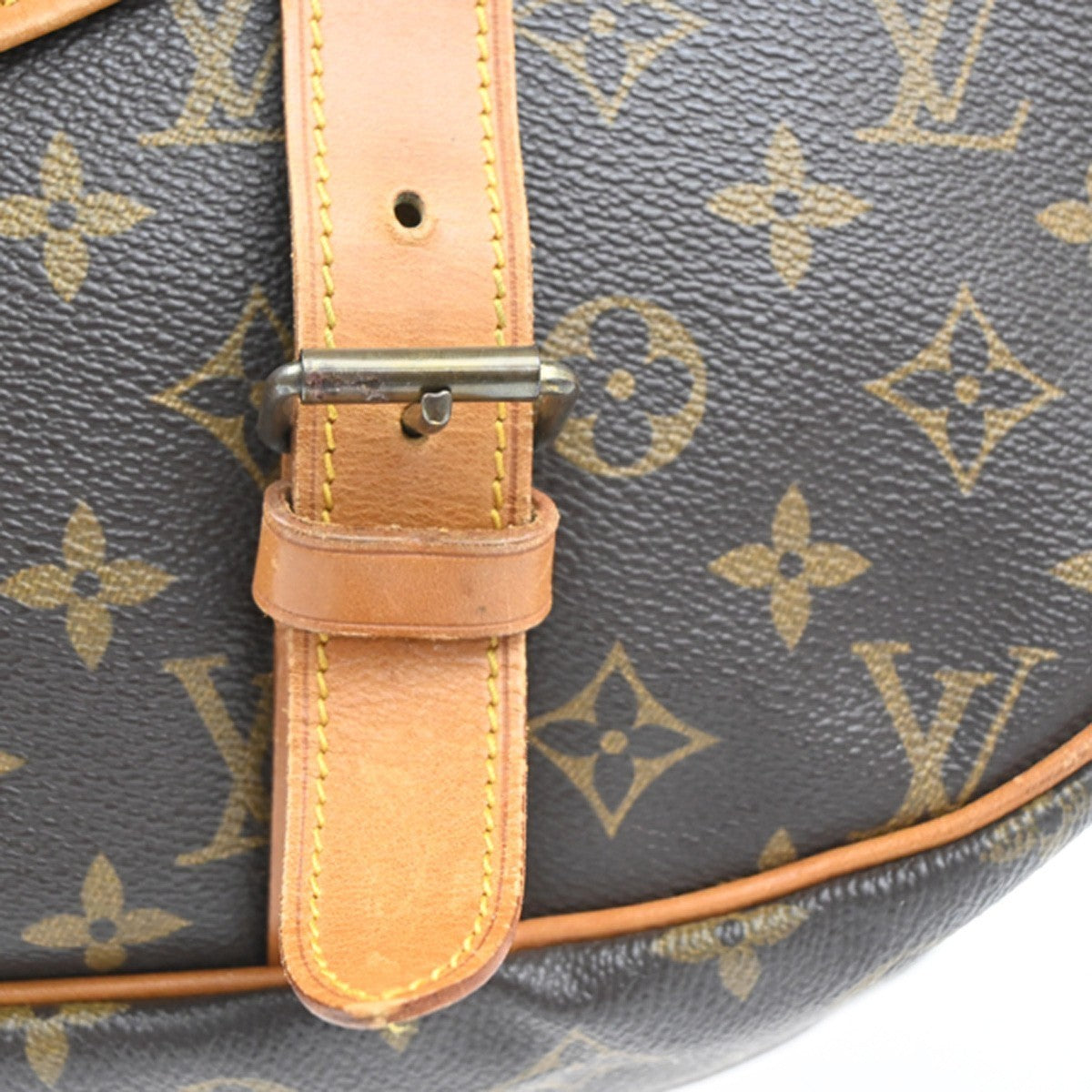 LOUIS VUITTON Logo Saumur 43 Shoulder Bag Monogram Leather Brown M42252 98MA210