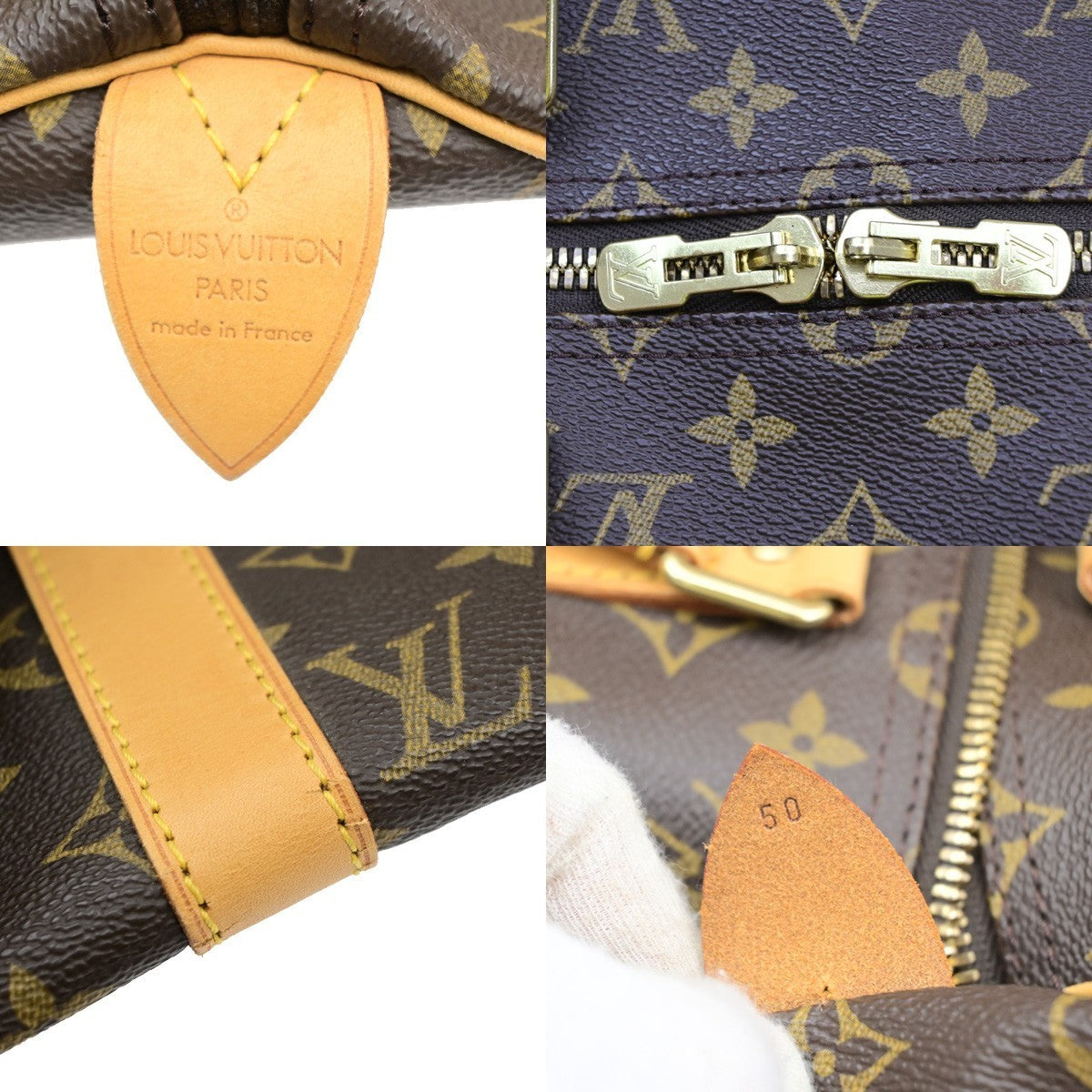 LOUIS VUITTON Keepall 50 Travel Hand Bag Monogram Leather Brown M41426 25MA708