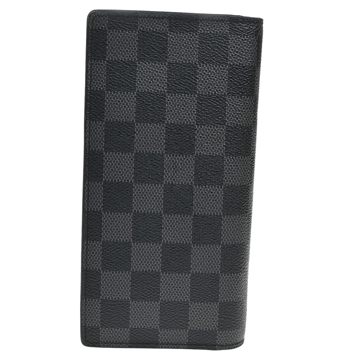 LOUIS VUITTON Brazza Long Bifold Wallet Damier Graphite Black N62665 35YH229