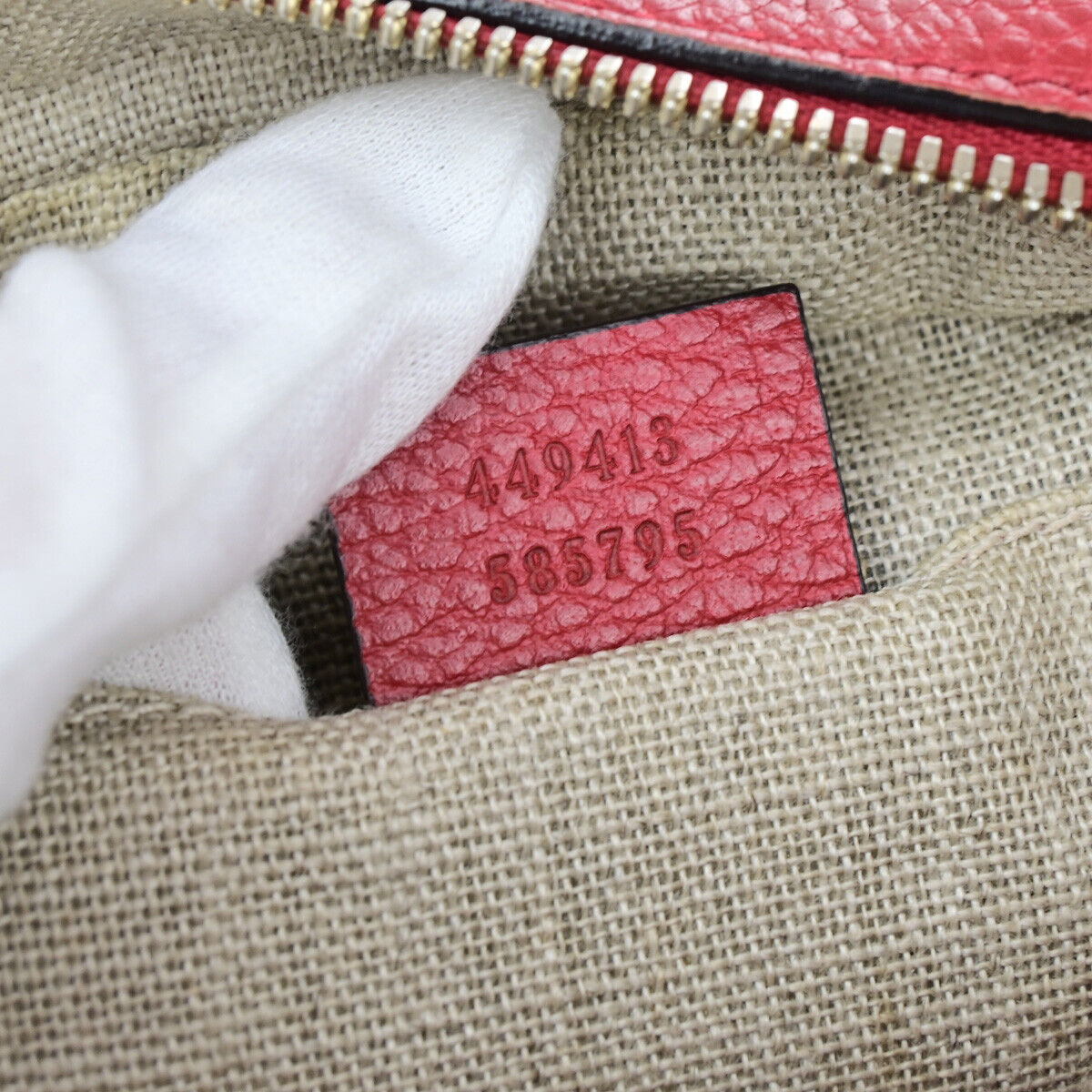 GUCCI GG Pattern Crossbody Shoulder Bag Canvas Leather Brown Red GHW 97RK010