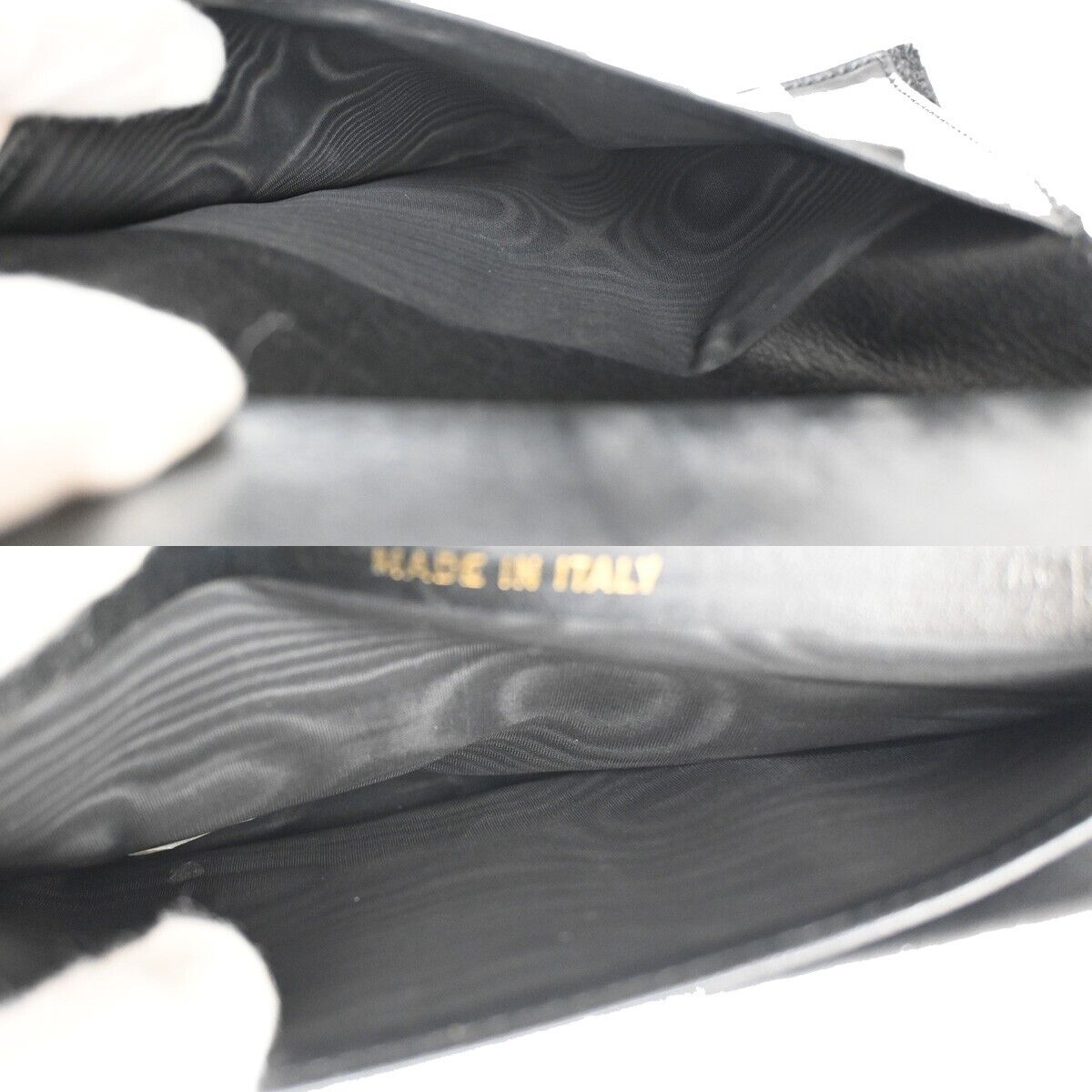 CHANEL CC Long Bifold Wallet Purse Caviar Skin Leather Black GHW Vintage 68YD942