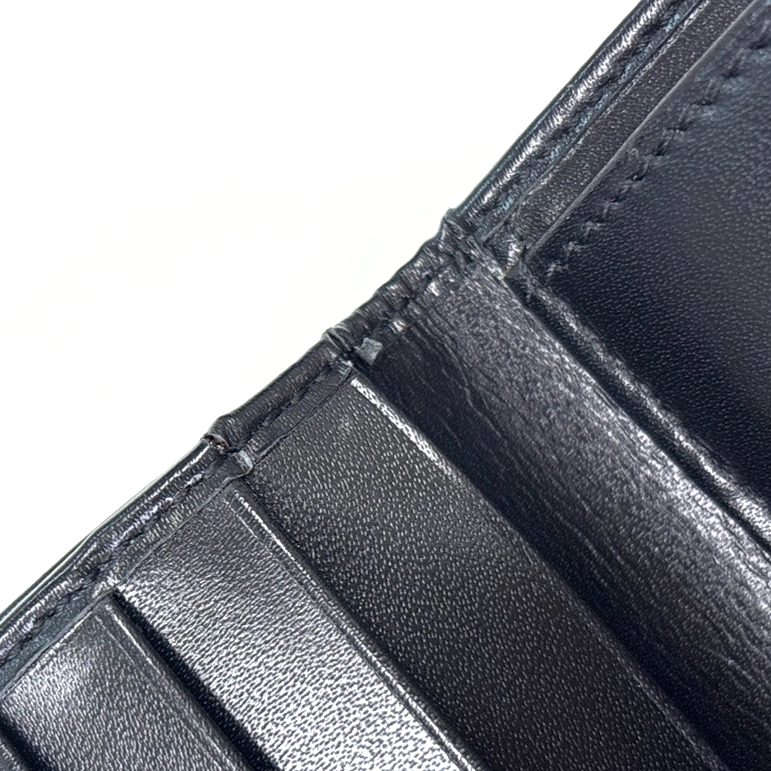 BURBERRY Logo Nova Check Bifold Wallet PVC Leather BE BK SHW Italy 07KC597