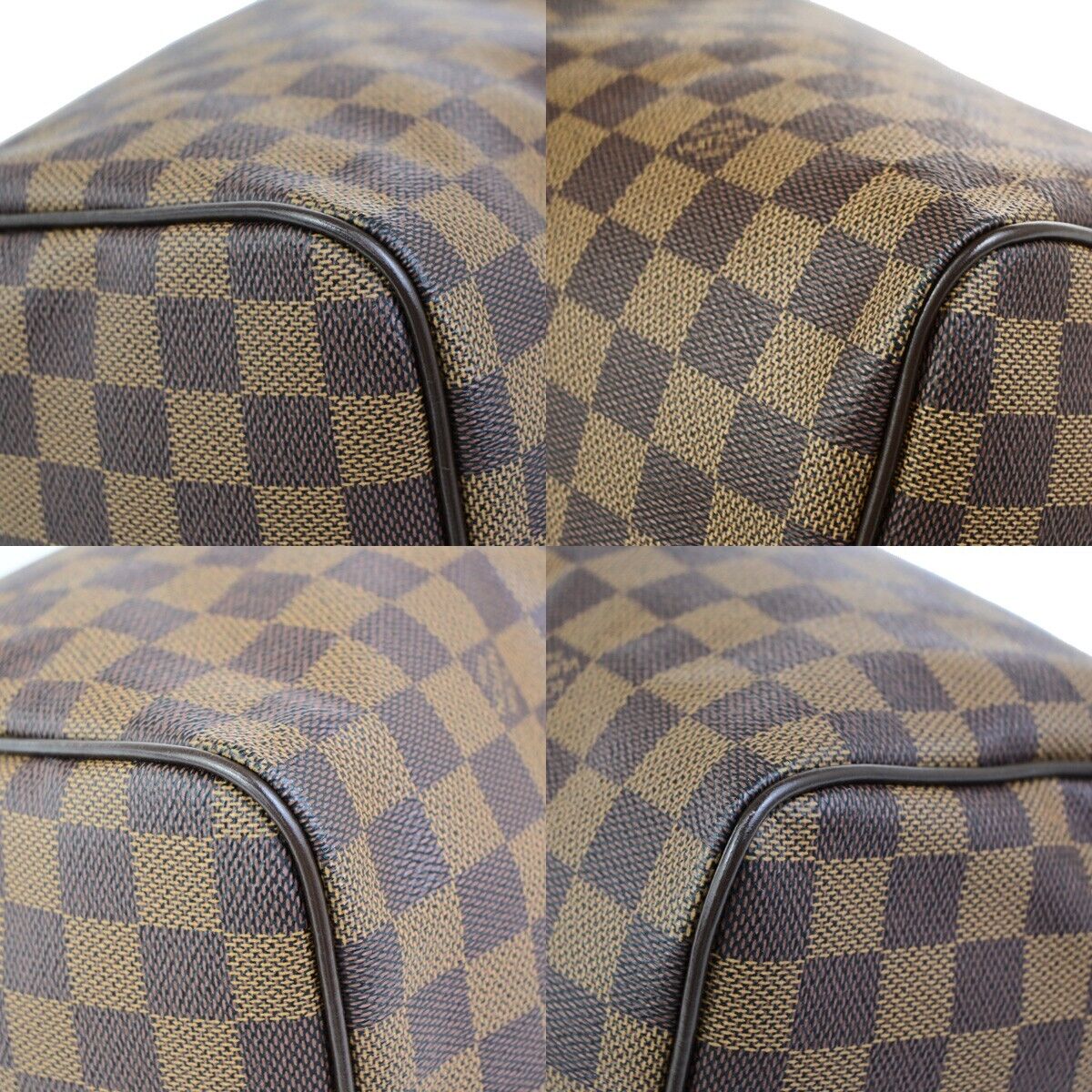 LOUIS VUITTON Speedy 30 Travel Hand Bag Damier Leather Brown N41364 664RK684