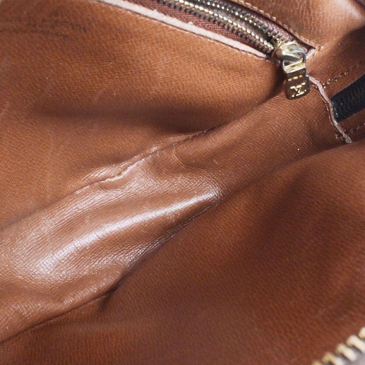 LOUIS VUITTON Jeune Fille PM Shoulder Bag Monogram Leather Brown M51227 31FB532