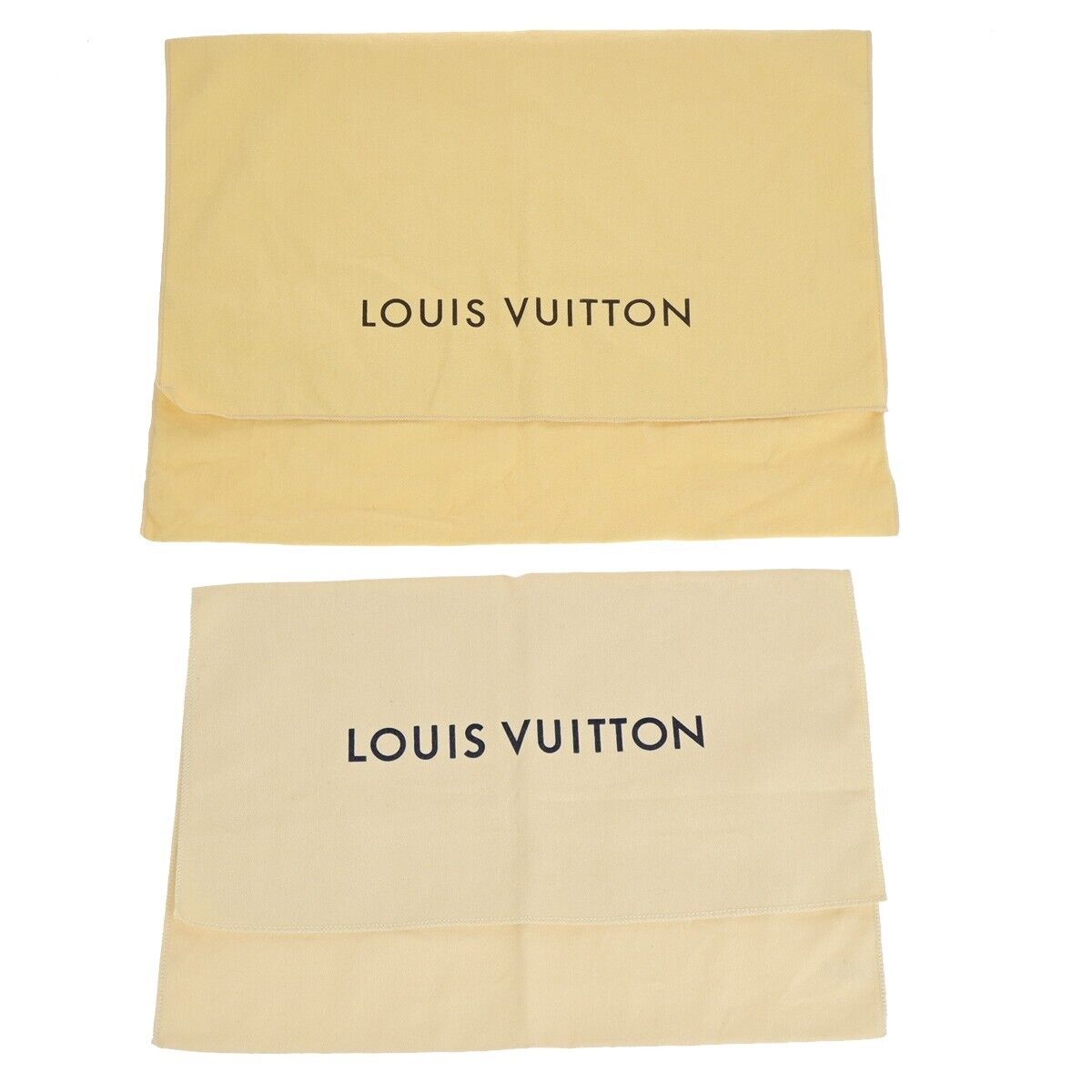 LOUIS VUITTON Logo 10 Set Dust Bag Drawstring Canvas Cotton Beige Brown 09EB737