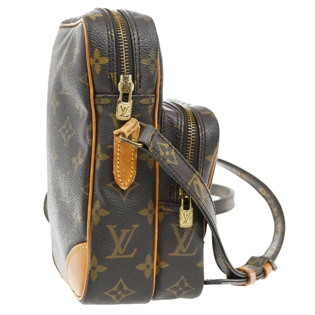 LOUIS VUITTON Danube Shoulder Bag Monogram Leather Brown France M45266 64AA085